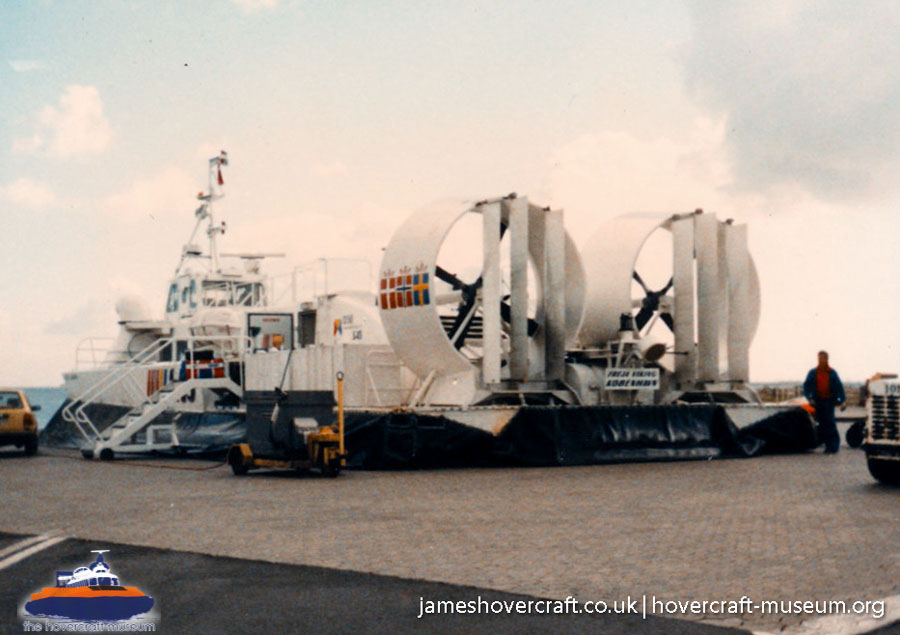 AP1-88 hovercraft with the Scandinavian company SAS -  (credit: The <a href='http://www.hovercraft-museum.org/' target='_blank'>Hovercraft Museum Trust</a>).